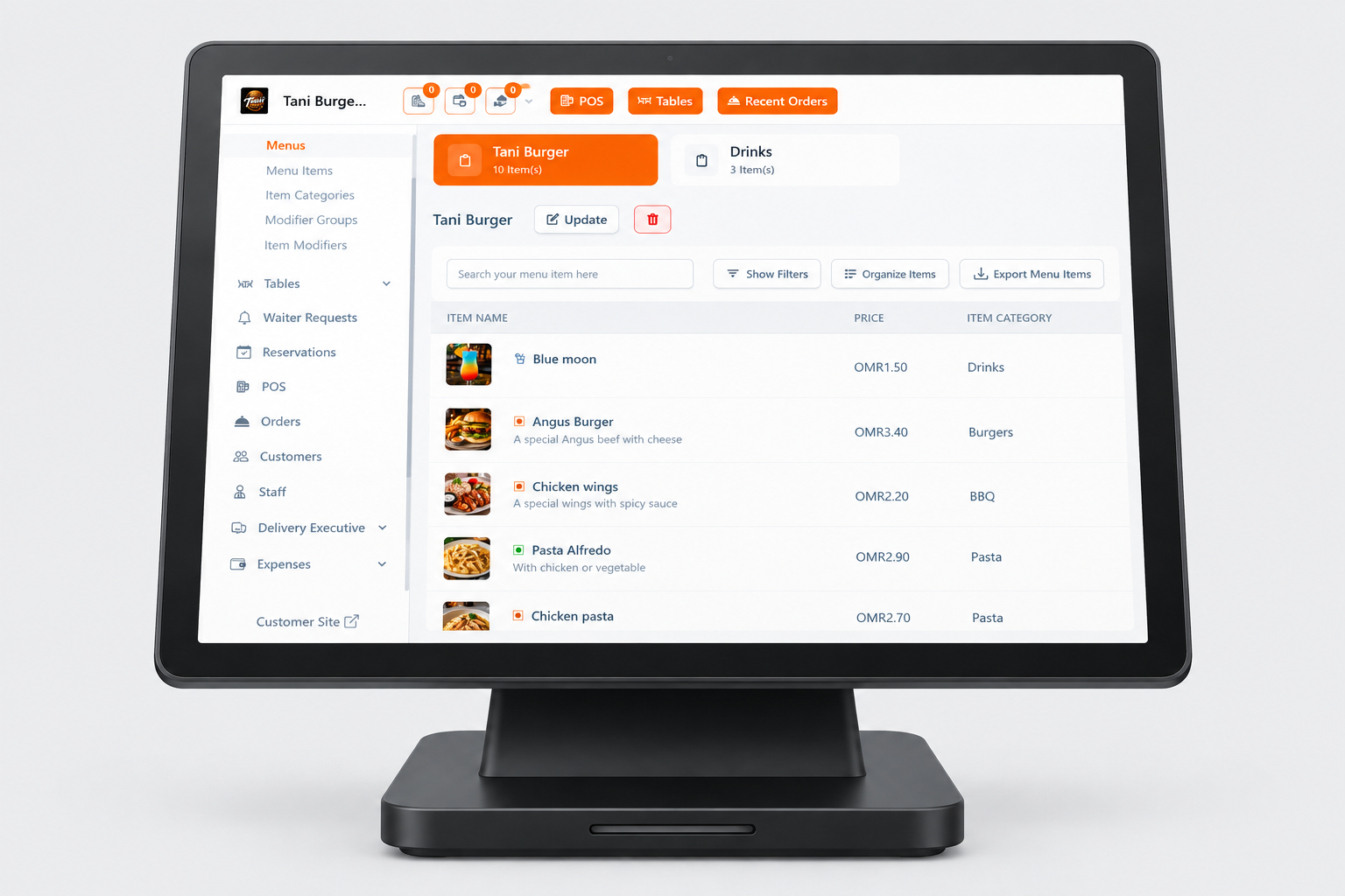 Menu Management